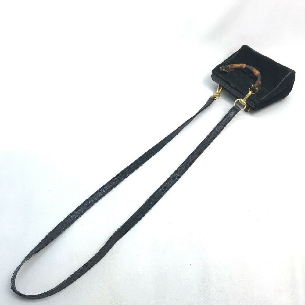 GUCCI 007・1793・0238 Pochette Bamboo 2WAY Hand Bag Shoulder Bag Cross body - Picture 8 of 12